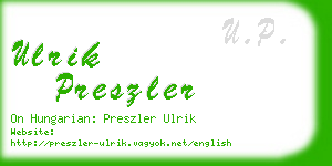 ulrik preszler business card